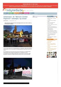 Antwerpen: de "Mensen Zonder Papieren" wekelijks 'op straat'